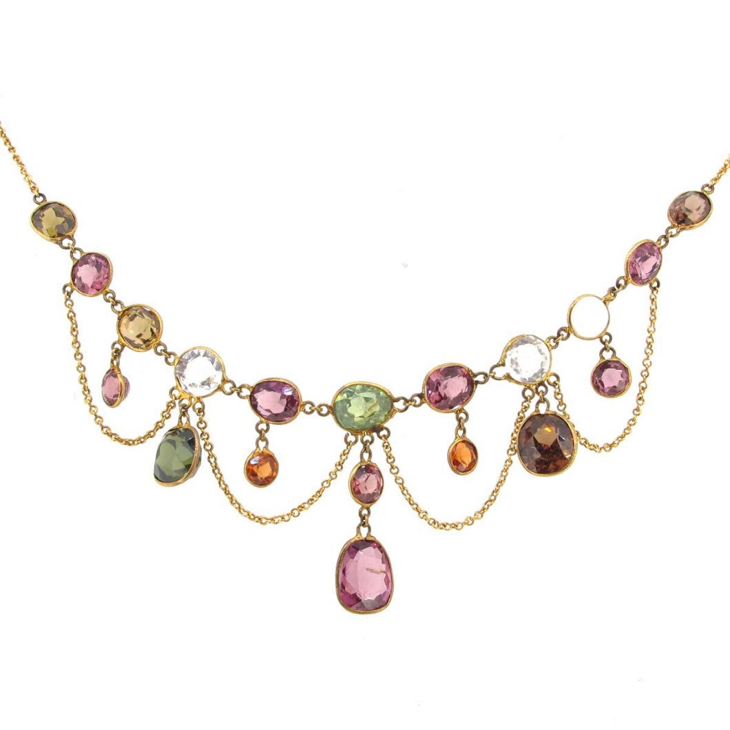 Gold & Multi-gem Necklace 