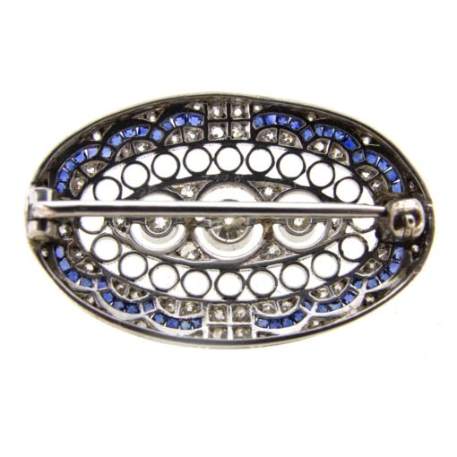 Art Deco Sapphire & Diamond Brooch