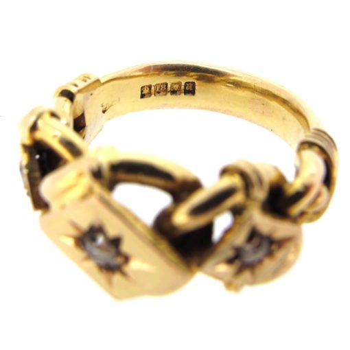 Antique Gold & Diamond Keeper Ring