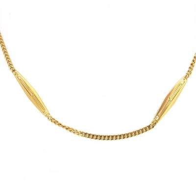18ct Gold Long Necklace/ Guard Chain