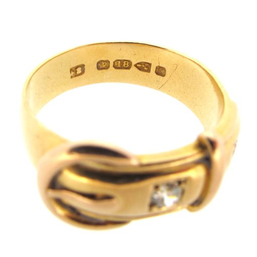 Antique Gold & Diamond Buckle Ring
