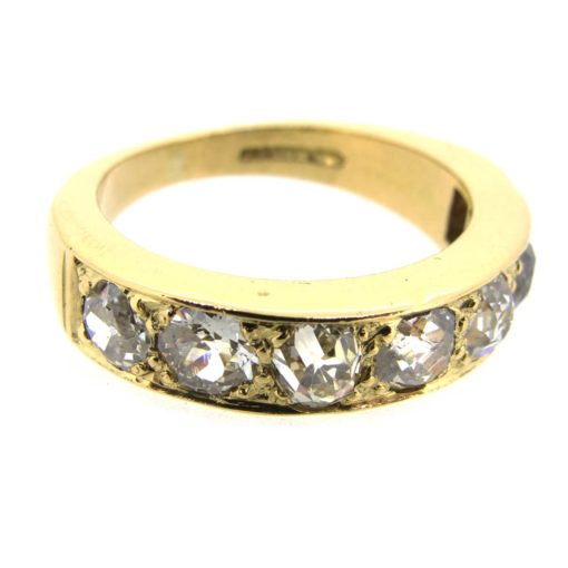 Gold & Diamond Half Eternity Ring
