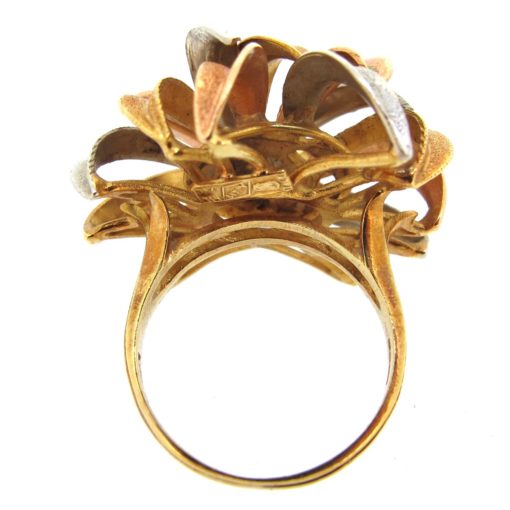 3 Colour Gold Cocktail Ring