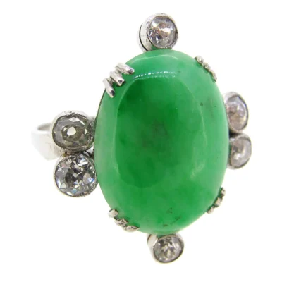 Jade & Diamond Ring