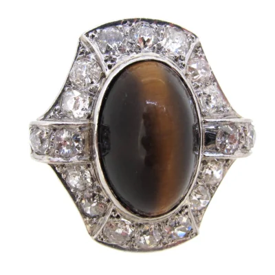 Tigers Eye Cocktail Ring