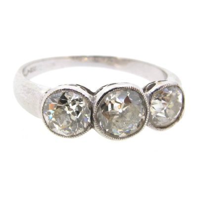 Art Deco Diamond Trilogy Ring