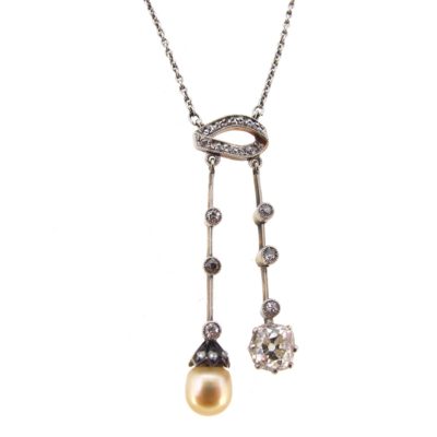 Antique Diamond & Pearl Necklace