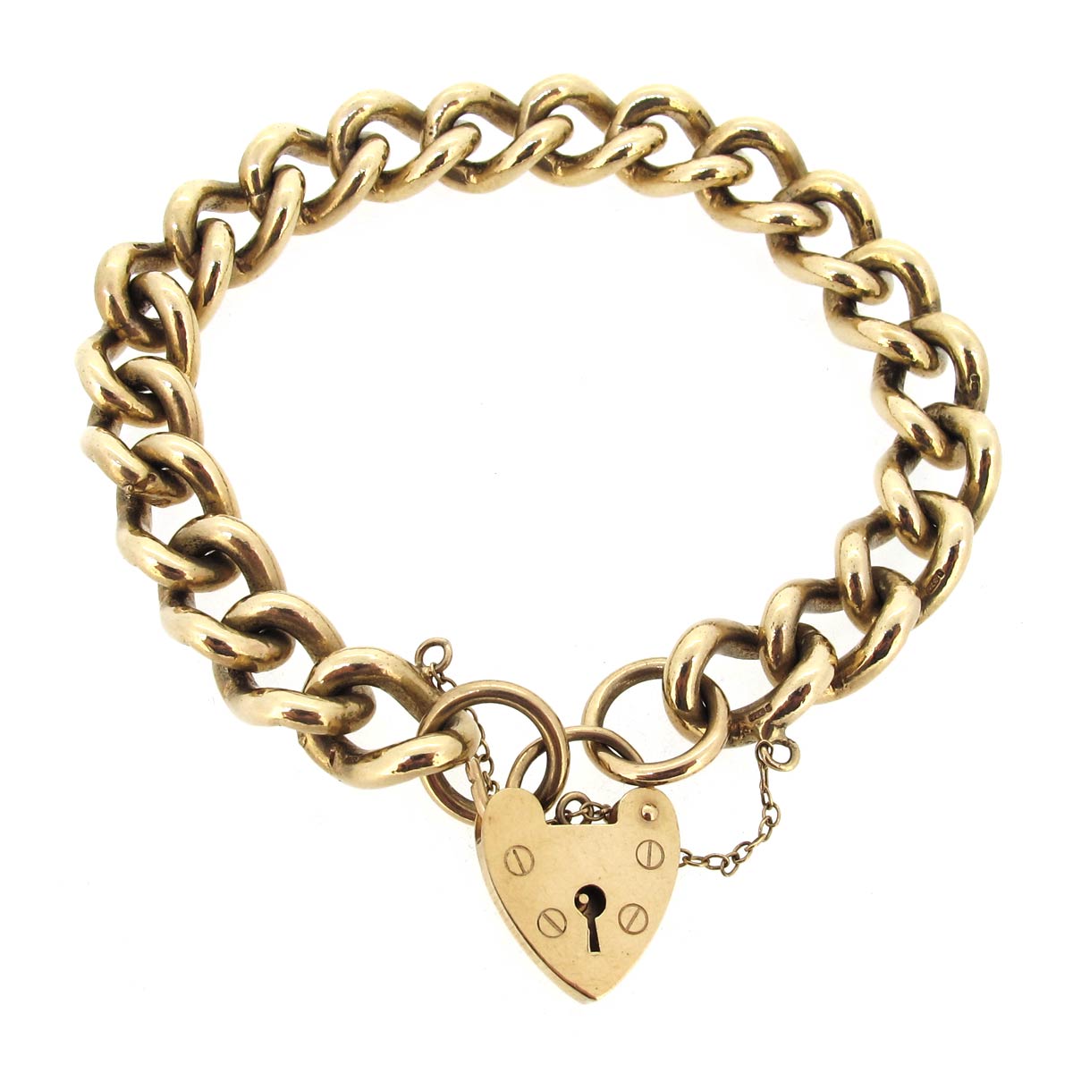 Gold Heart Padlock Bracelet | A.R. Ullmann