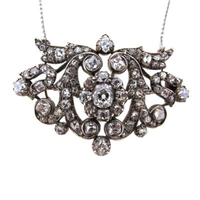 Victorian Diamond Necklace/ Brooch