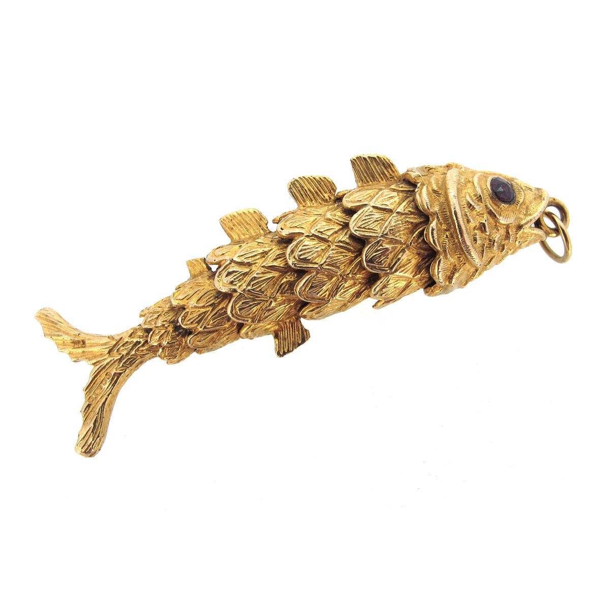 Vintage D'orlan Articulated Fish Necklace Gold Toned - Etsy