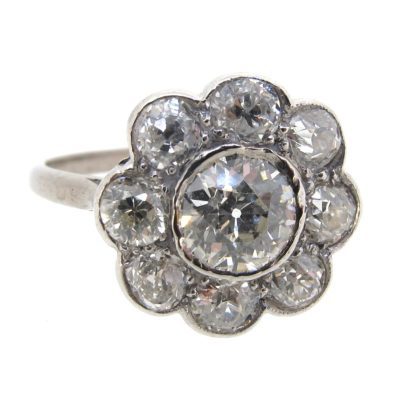 Antique Diamond Daisy Cluster Ring