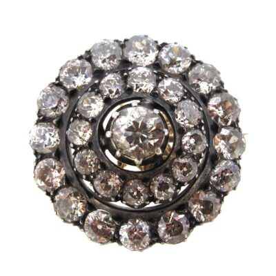 Antique Diamond Target Brooch