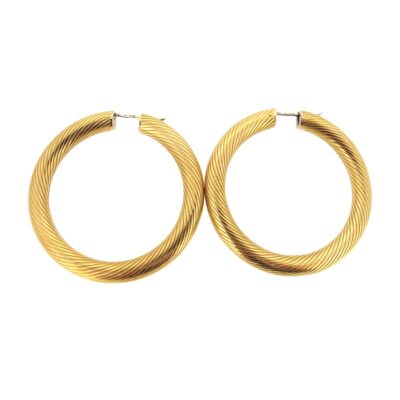 18 Carat Gold Hoop Earrings
