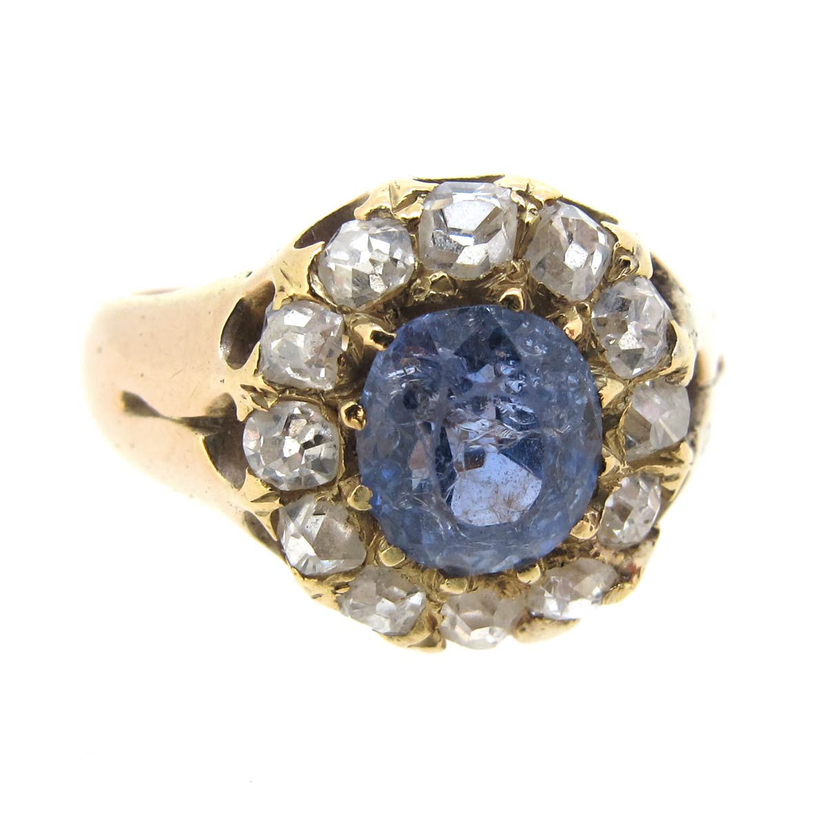 Antique Sapphire & Diamond Cluster Ring | A.R. Ullmann