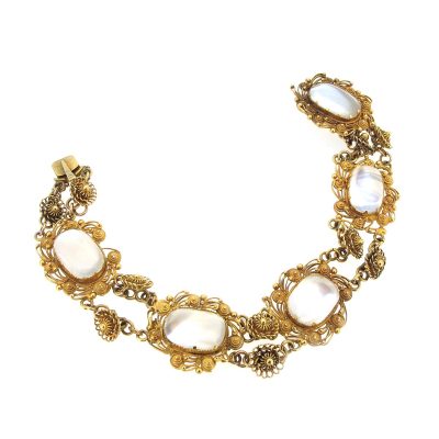 Moonstone & Gold Bracelet