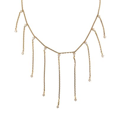 Gold & Diamond Chain Necklace