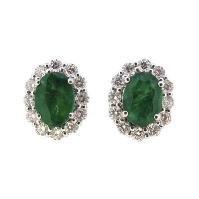 Emerald & Diamond Earrings