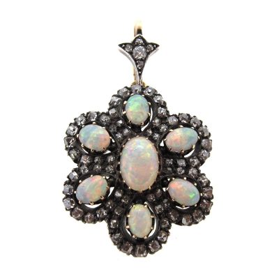 Opal & Diamond Pendant