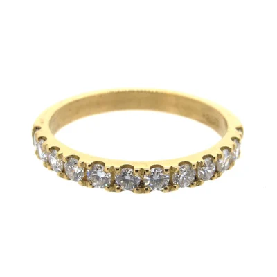 Gold & Diamond Half Eternity Ring