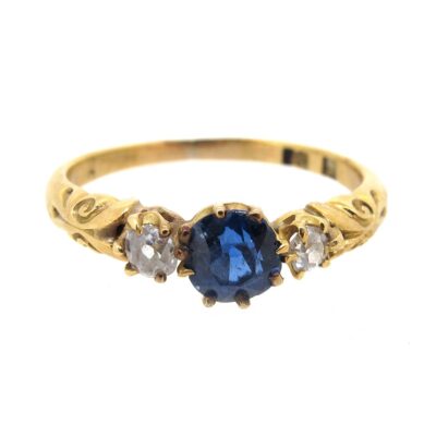 Antique Sapphire & Diamond Ring