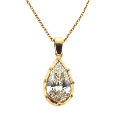 Pear Shaped Diamond Pendant